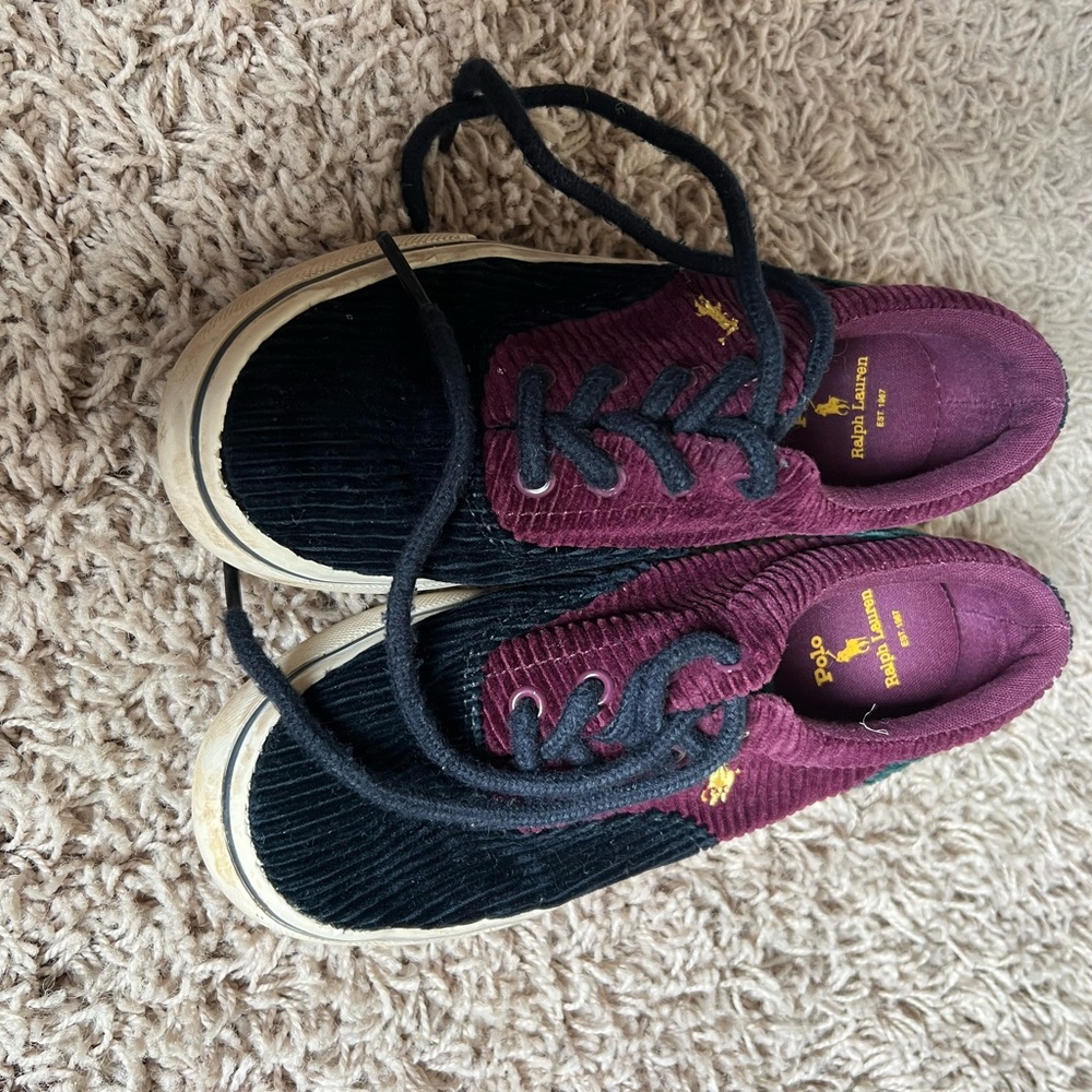 Polo by Ralph Lauren navy and Burgundy Kids Sneakers